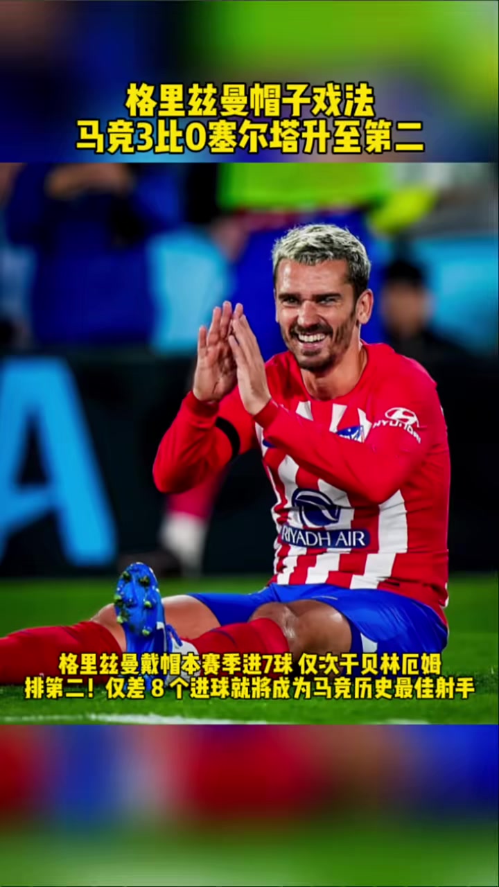 格列兹曼帽子戏法，马竞轻松击败对手